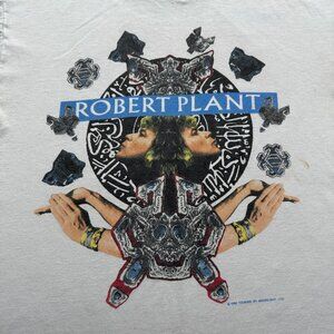 Vintage Robert Plant Non Stop Go Tour Shirt Men XL White 1988 Spring Ford